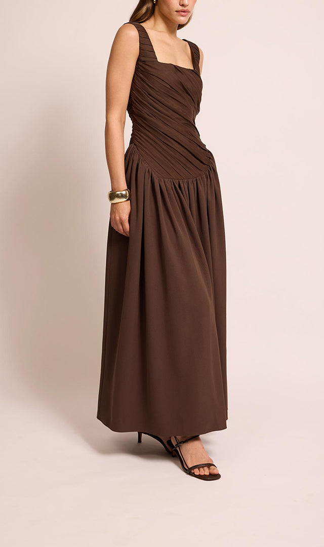 Midi Kaia Dress in Brown