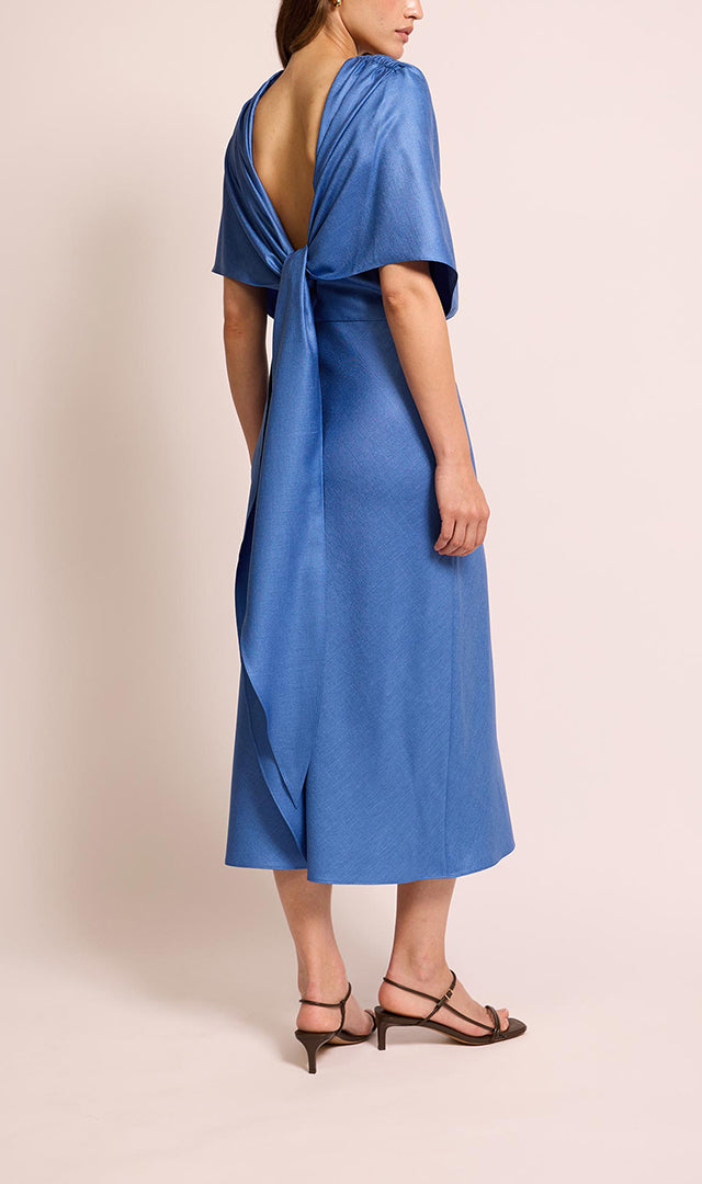 Mira Knot Back Midi Dress – Abadia
