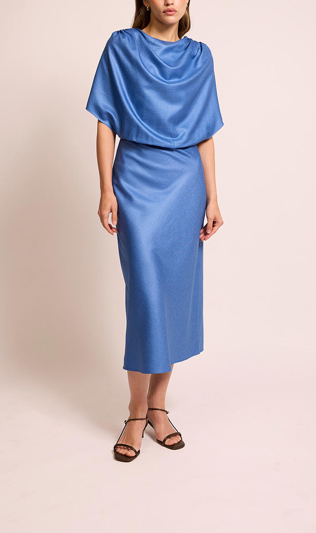 Mira Knot Back Midi Dress – Abadia