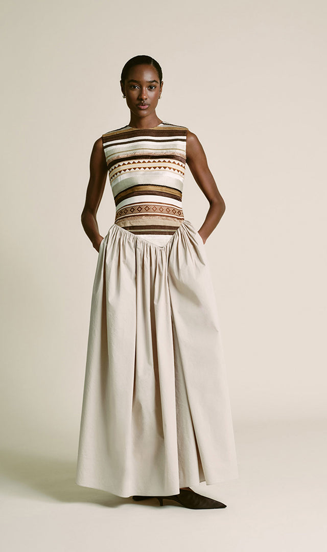 abadia knit dresses Knitted midi dress - cream