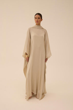 Abadia Kaftan in Taupe