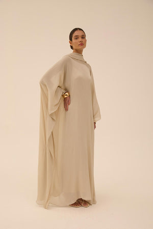 Abadia Kaftan in Taupe