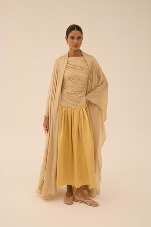 Abadia Bisht in Beige