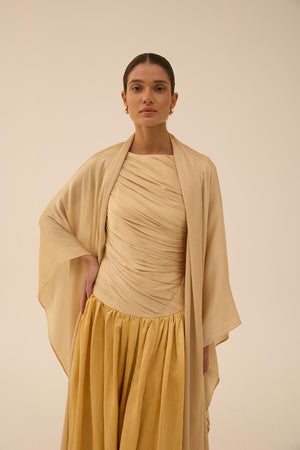 Abadia Bisht in Beige