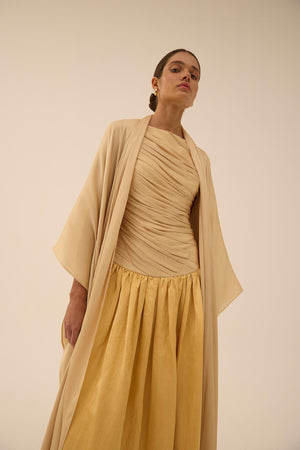 Abadia Bisht in Beige