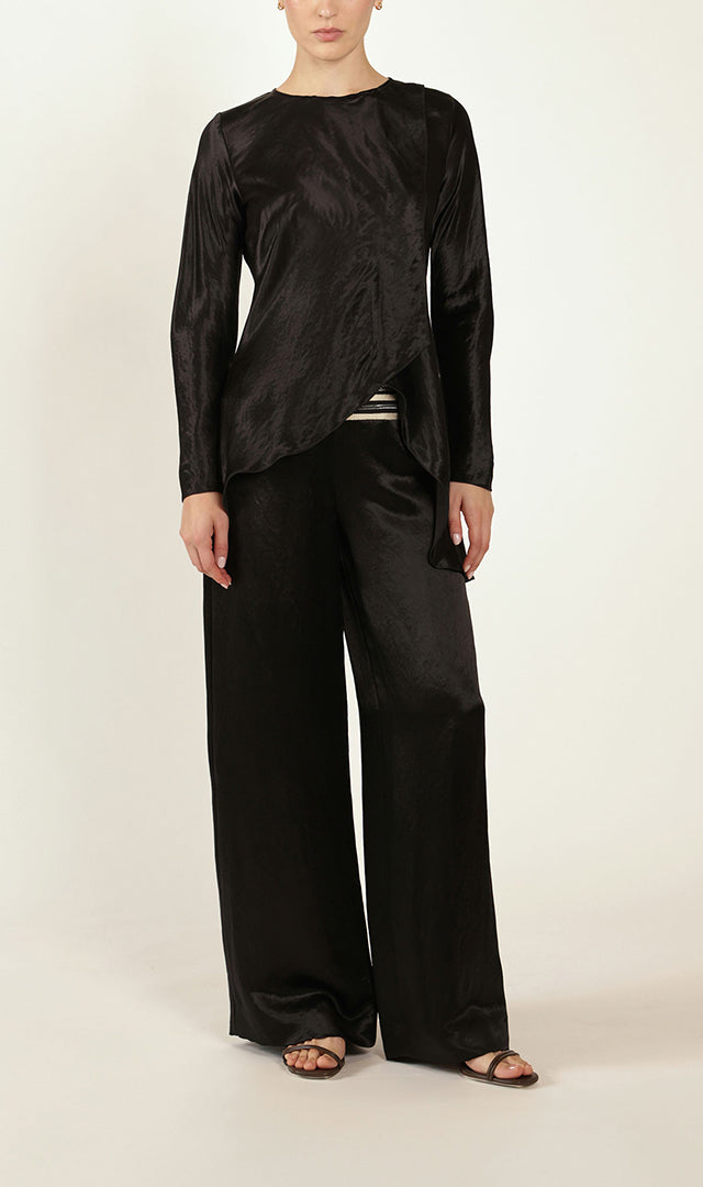 Naia Asymmetric Top in Black