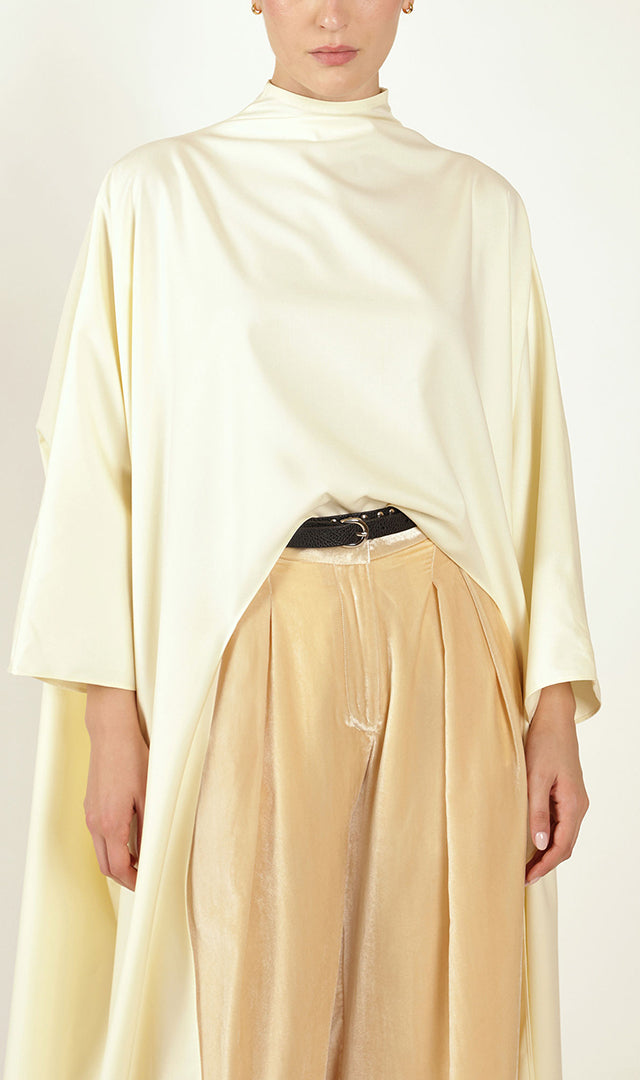 Lily Drop Hem Top in Wool