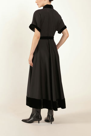 Velvet Shirt Dress