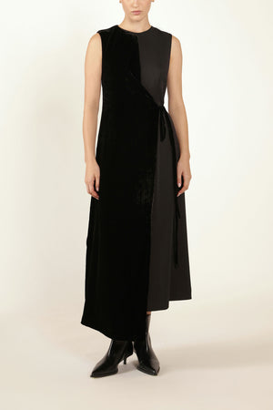 Sleeveless Tie Waist Dress