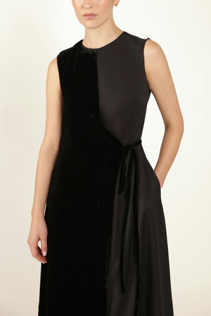 Sleeveless Tie Waist Dress