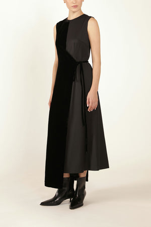 Sleeveless Tie Waist Dress