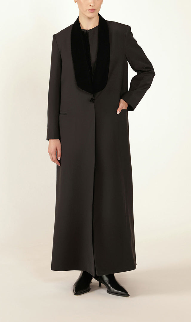 Joud Velvet Long Blazer