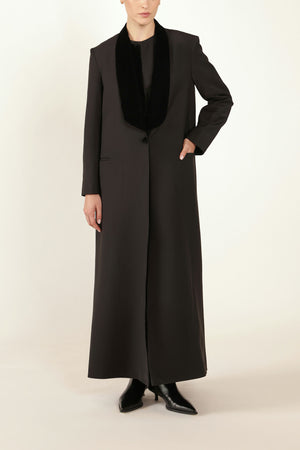 Joud Velvet Long Blazer