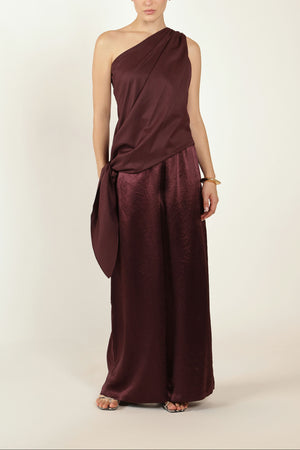 Ayla Knot Top in Maroon