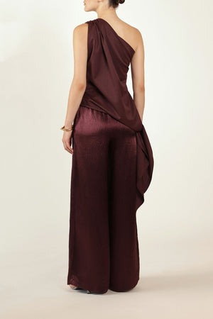 Ayla Knot Top in Maroon