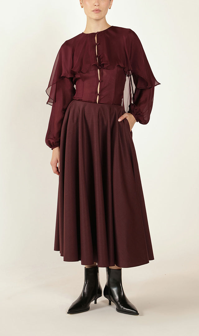 Midi Skirt in Wool