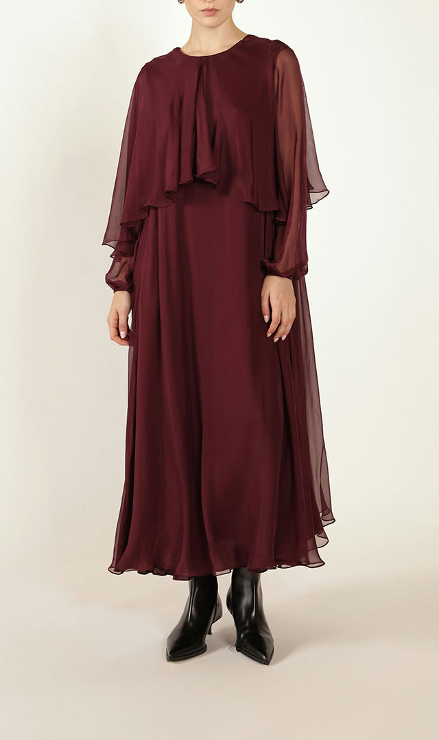 Cape Dress in Silk