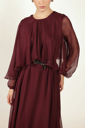 Cape Dress in Silk