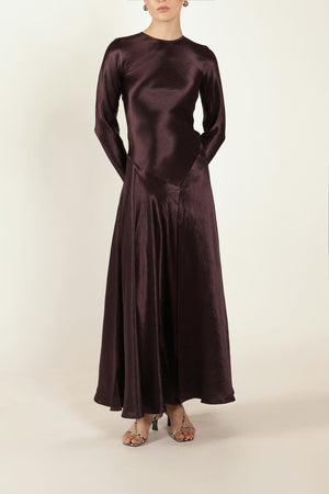 Yara Dress in Aubergine