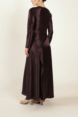Yara Dress in Aubergine