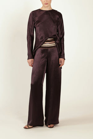 Naia Asymmetric Top in Aubergine