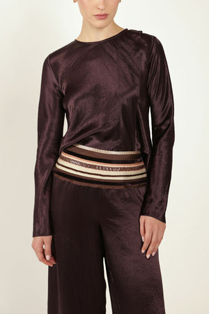 Naia Asymmetric Top in Aubergine