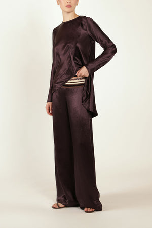 Naia Asymmetric Top in Aubergine