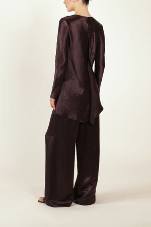 Naia Asymmetric Top in Aubergine
