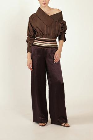 Naia Trousers in Aubergine