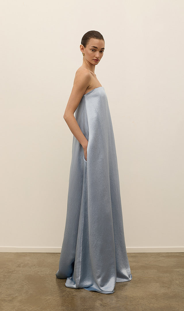 Diana Strapless Dress in Blue