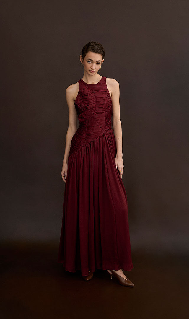 Paloma Maxi Dress in Pomegranate