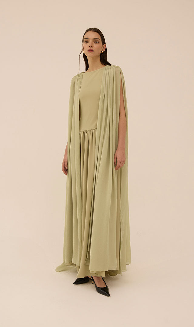 Sahab Scarf Dress in Sage - Abadia