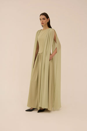 Sahab Scarf Dress in Sage - Abadia