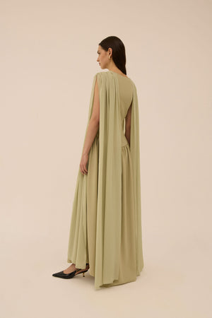 Sahab Scarf Dress in Sage - Abadia