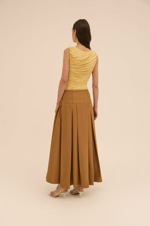 Layan Skirt in Brown - Abadia