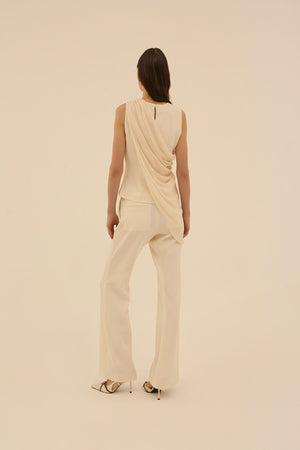 San Pants in Cream - Abadia 