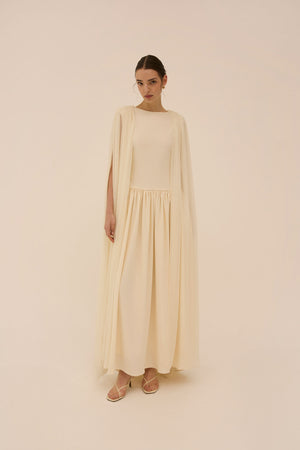 Sahab Scarf Dress in Cream - Abadia