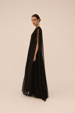 Sahab Scarf Dress in Black - Abadia