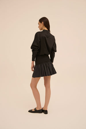 Gathered Mini Skirt - Abadia