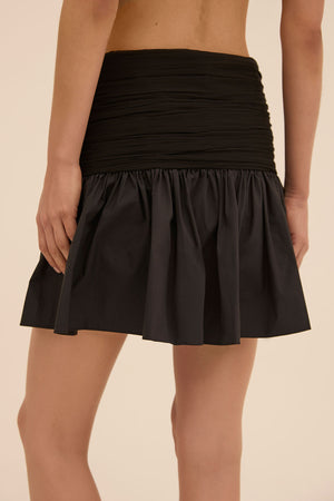 Gathered Mini Skirt - Abadia