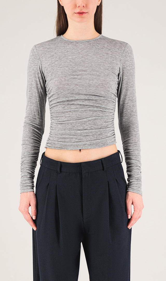Gathered Pullover - Grey