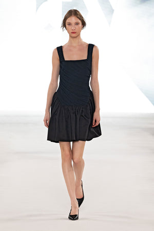 Kaia Square Neck Dress  in Black - Abadia