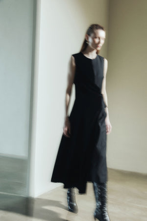 Sleeveless Tie Waist Dress