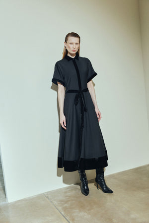 Velvet Shirt Dress