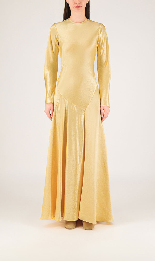 Yara Scarf Dress in Butter Yellow