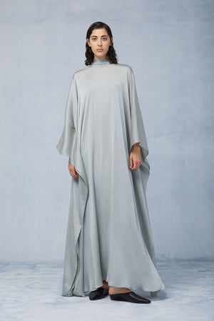 silver kaftan dress Champagne Moroccan Kaftan Dress, Silver Embroidered Takchita, Islamic Bridal Gown
