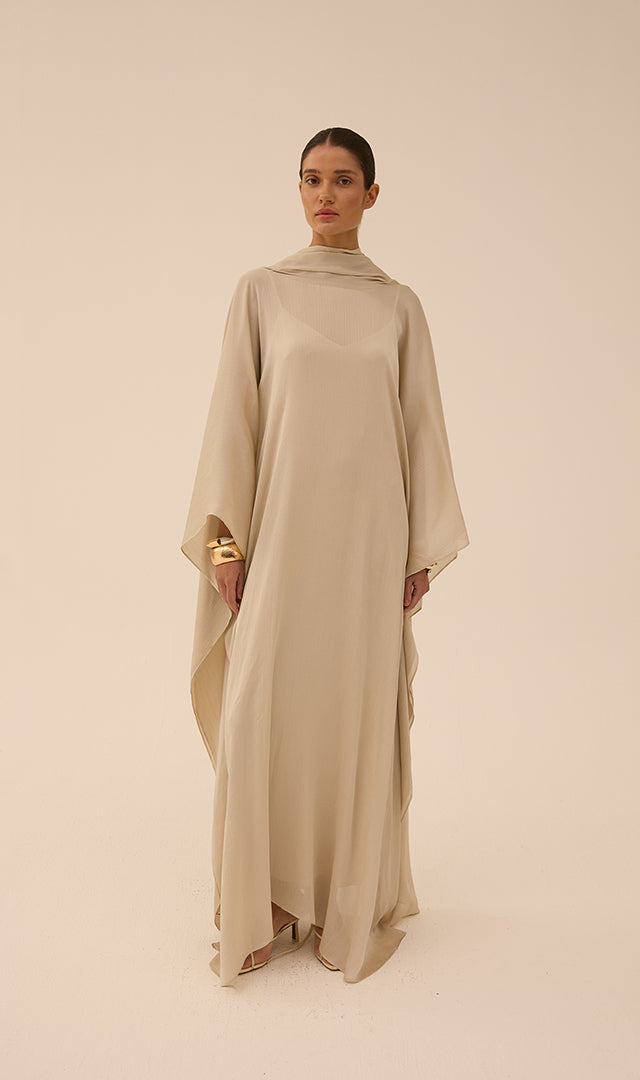 Abadia Kaftan in Taupe