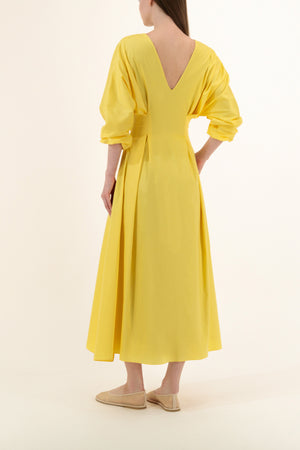 Amaya Dress in Rutab Yellow - Abadia