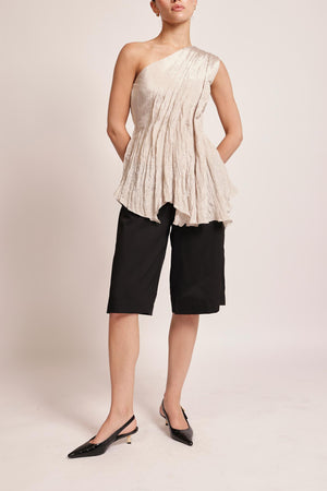 Ava Scarf Top in Taupe