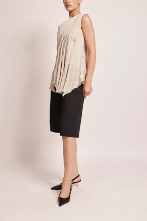 Ava Scarf Top in Taupe